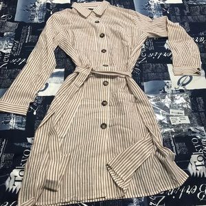 Carly Jean Los Angeles belted button up dress